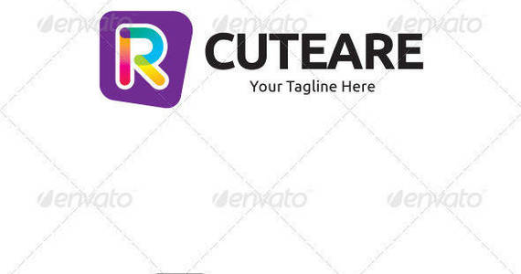Box cuteare r logo template