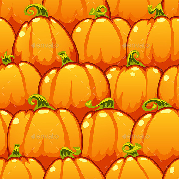 Pumpkins seamless pattern