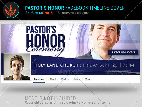 Pastor honor facebook timeline covers template preview