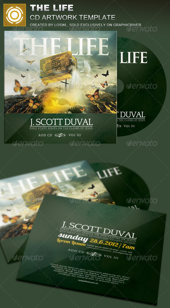 The life cd artwork template image preview
