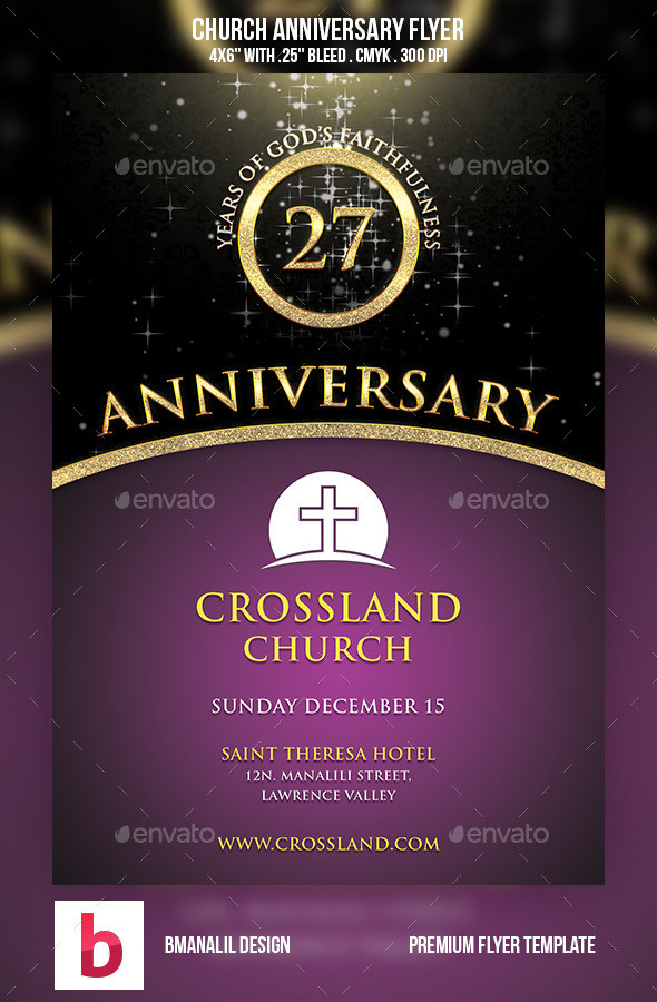 Church anniversary flyer