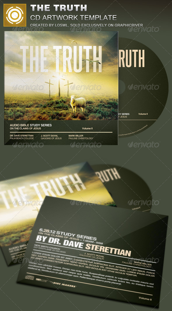 The truth cd artwork template image preview