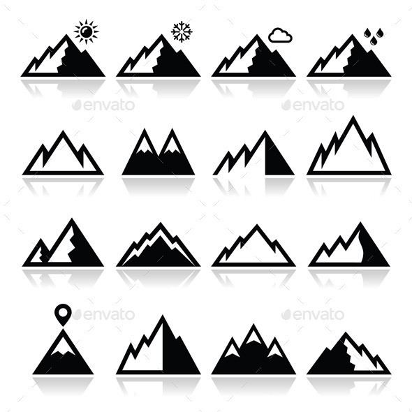 Mountain icons set 3 prev