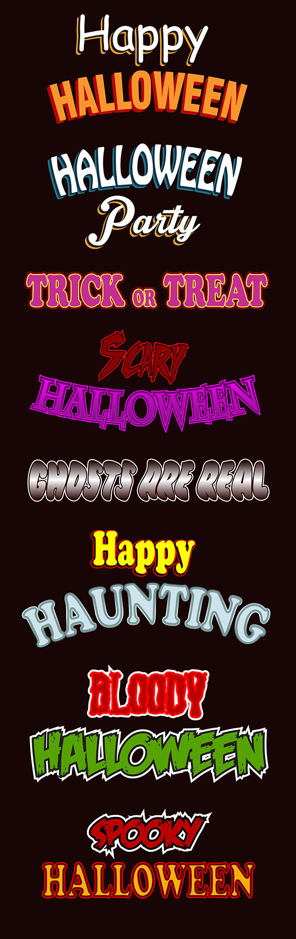 Halloween text styles cs3