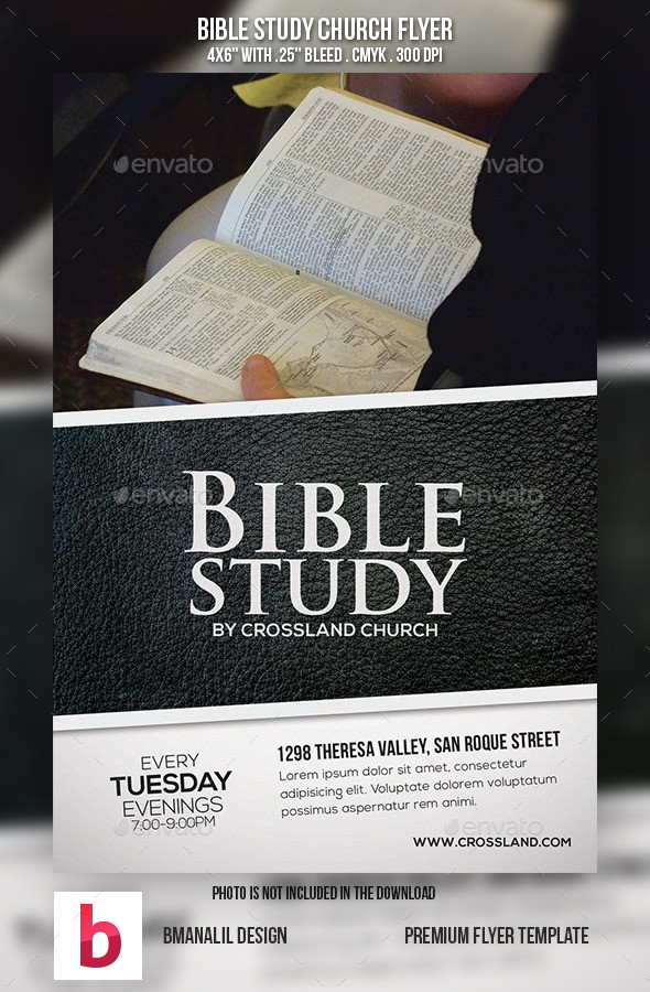 Bible study church flyer