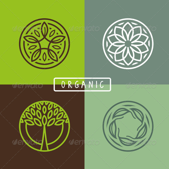 Organic round emblem590