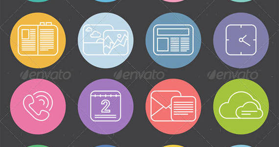 Box flat mobile phone icons 590