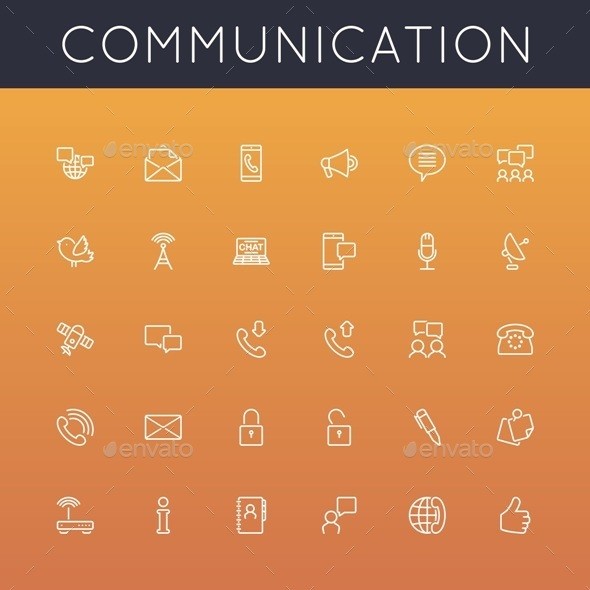 Vector 20communication 20line 20icons
