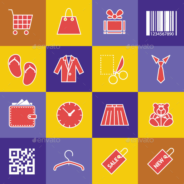 Set of shopping icons 590