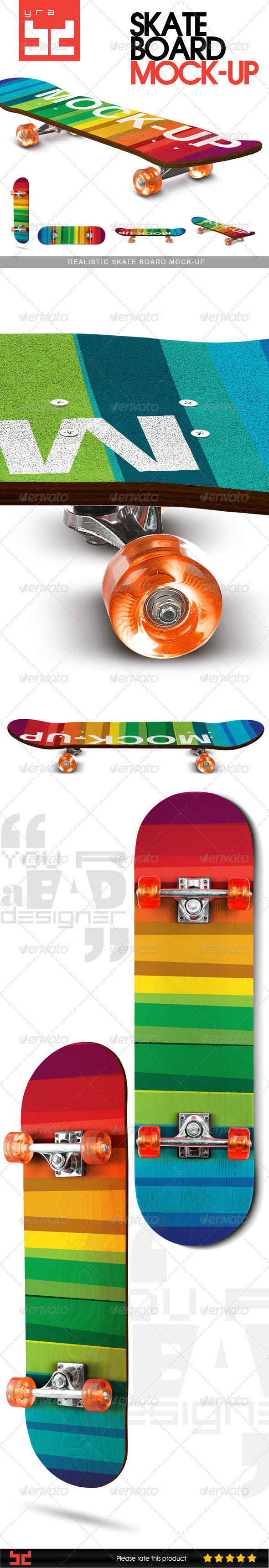 Skate board mockup