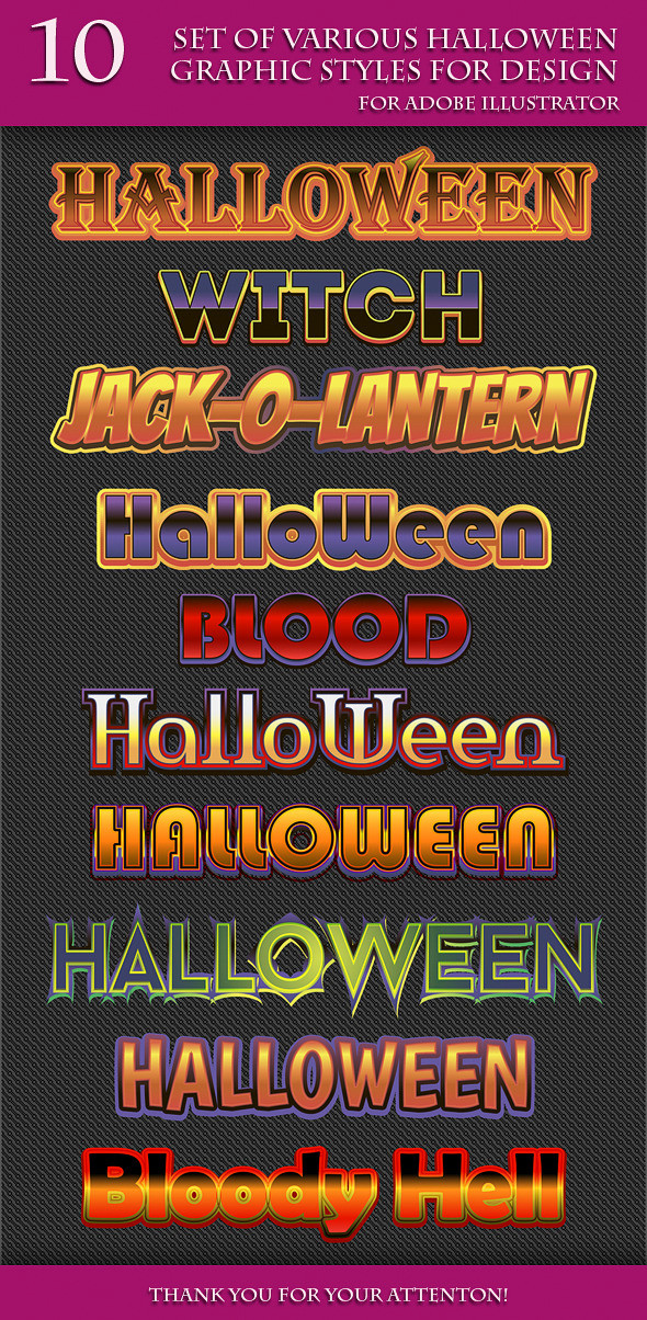 Set 20of 20various 20halloween 20graphic 20styles 20for 20design