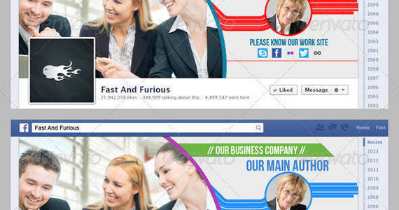 Box your business facebook timeline cover template