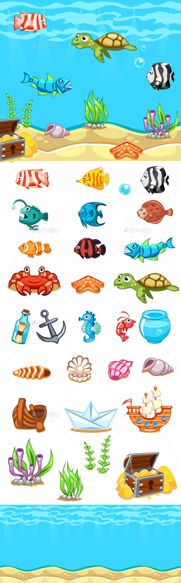 Underwater world pack preview