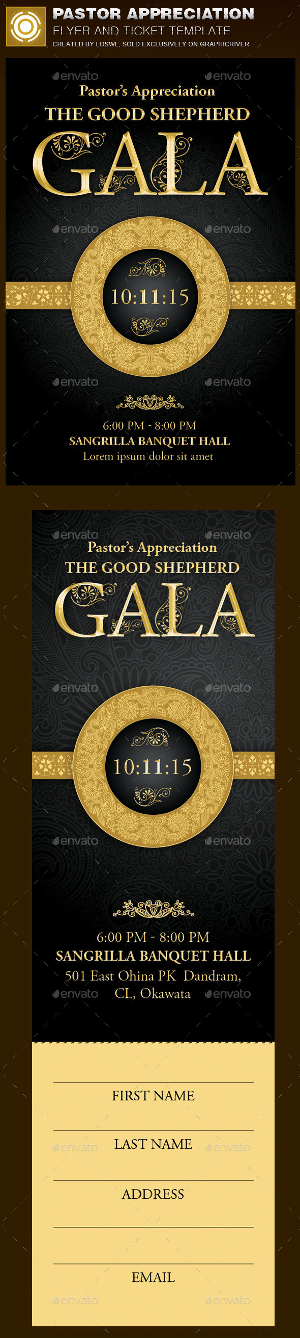 Pastor appreciation flyer template image preview