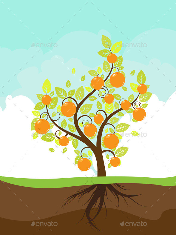 Stylized 20orange 20tree 20pw