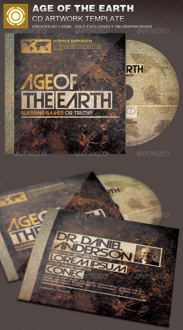 Age of the earth cd artwork template image preview
