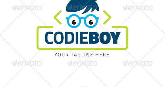 Box codieboy logo template