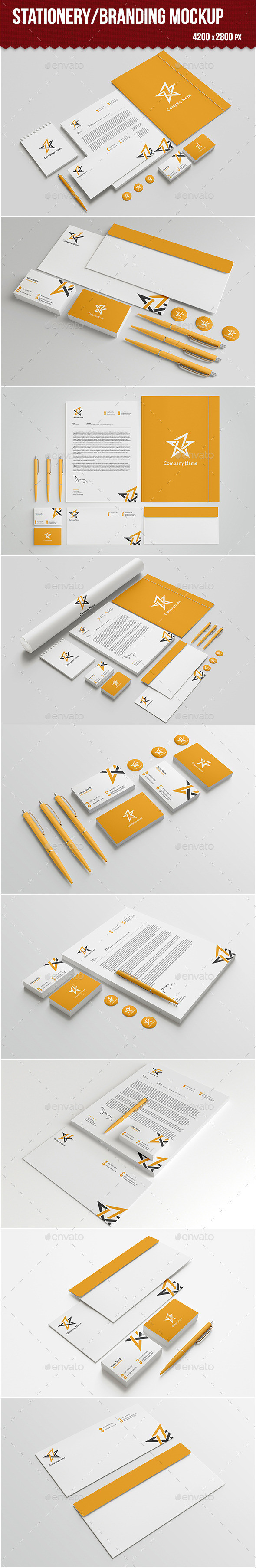 Stationery branding mockup