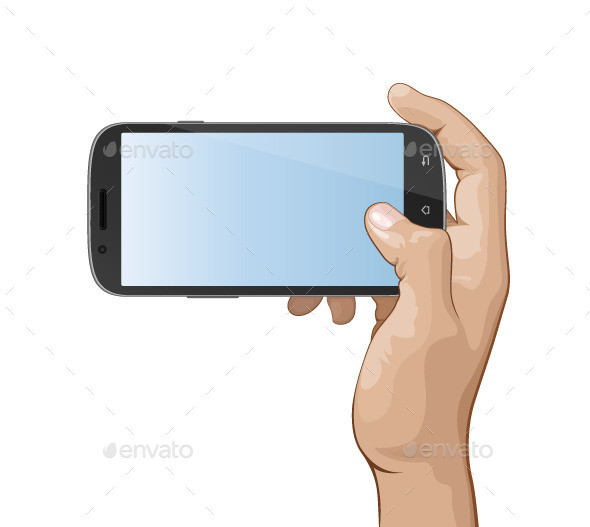 Hand holding smart phone