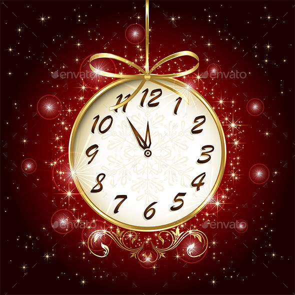 Clock 20on 20red 20background 201