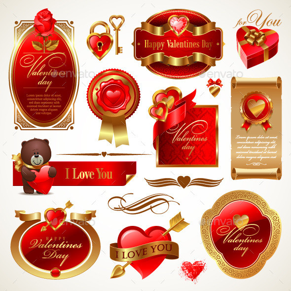 Red 20love 20elements 20vector preview