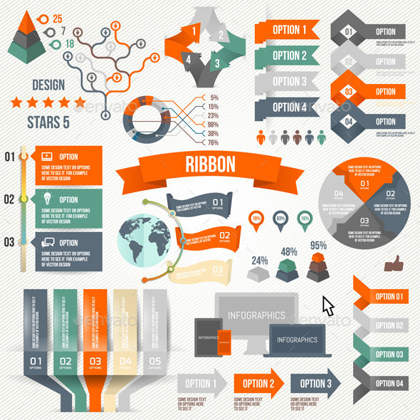 Infographics set with options 590