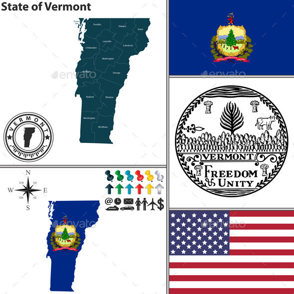 01 map 20of 20vermont 20with 20seal