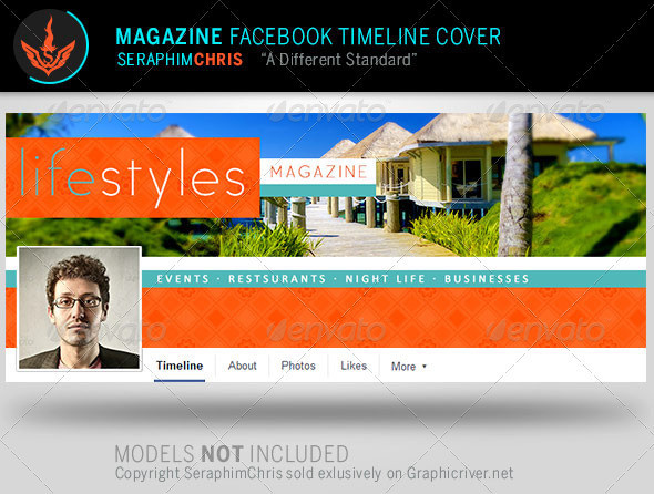 Magazine facebook timeline covers template preview