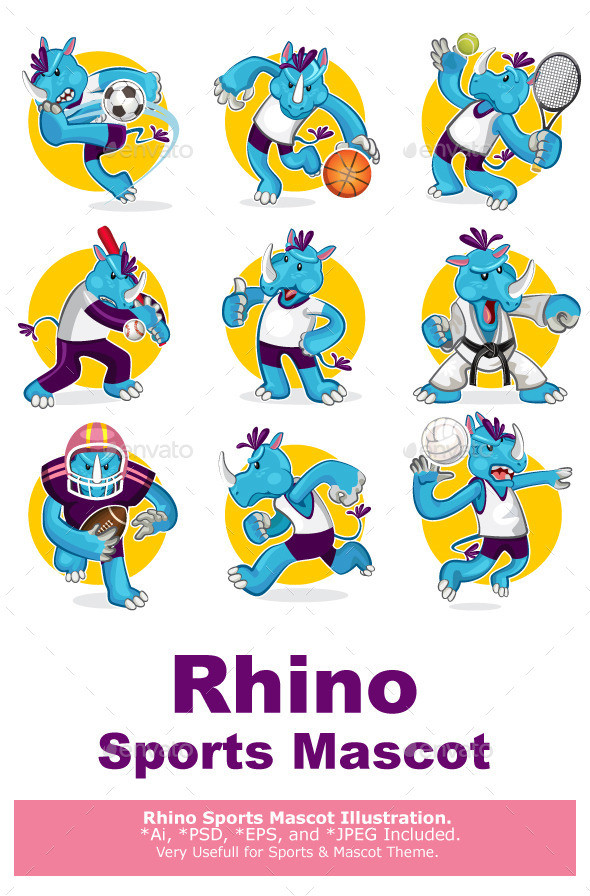 Rhino 20sport 20mascot 20template