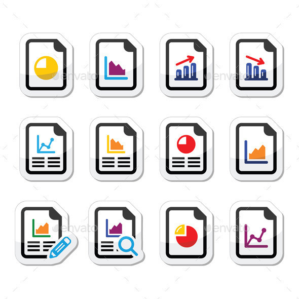 Document chart business labels set prev