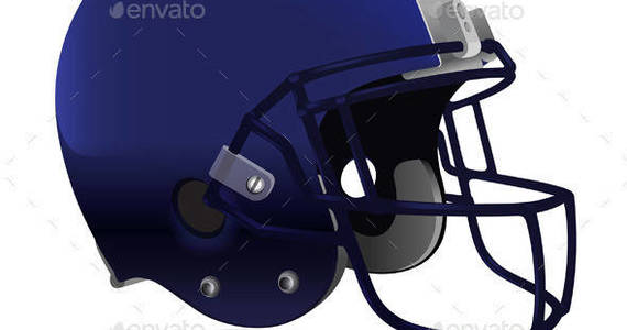 Box football helmet isolated