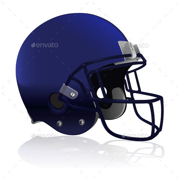 Football helmet isolated