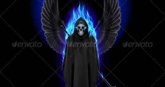 Box angel of death in the black cassock 15 590