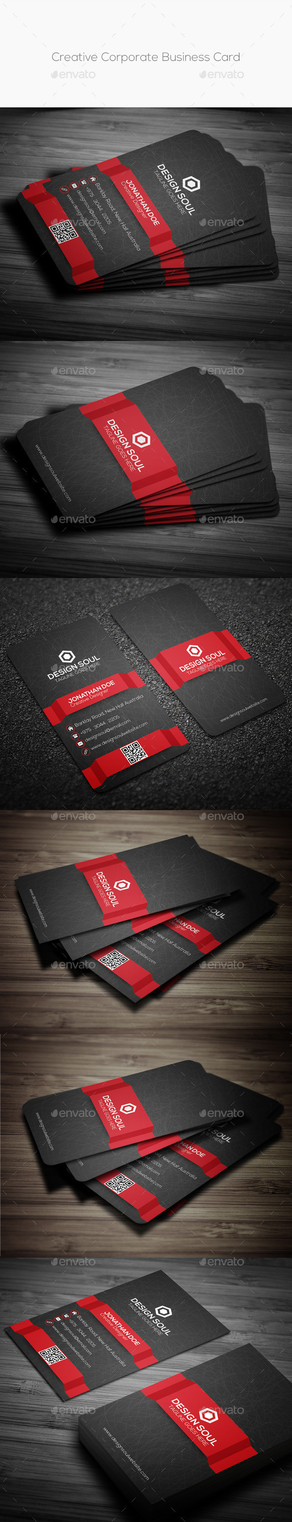 Creative corporate business card preview