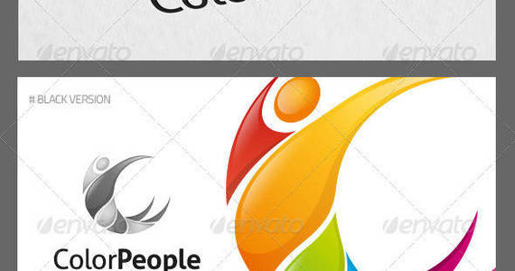 Box color people logo