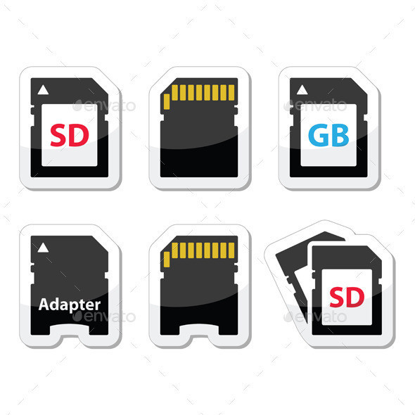 Sd memory card labels set prev