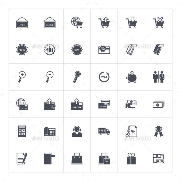 01 shopping icons