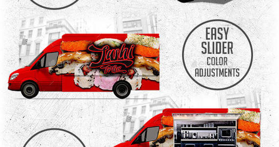 Box preview food truck mock up kit vol 02