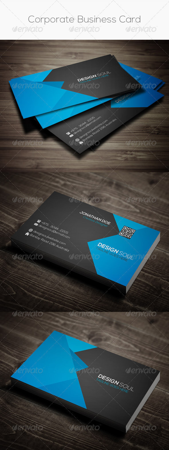 Corporate business card preview