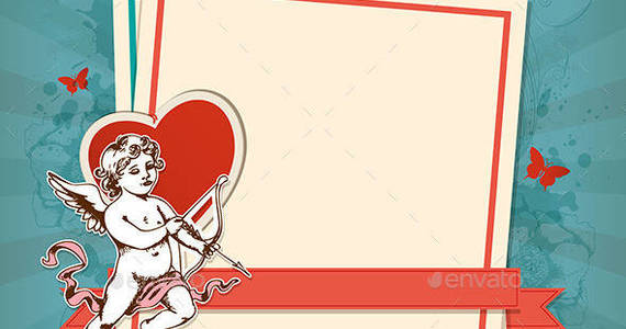 Box retro cupid background2590