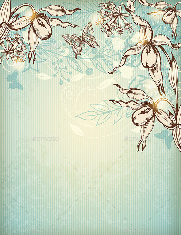 Old texture orchid background590