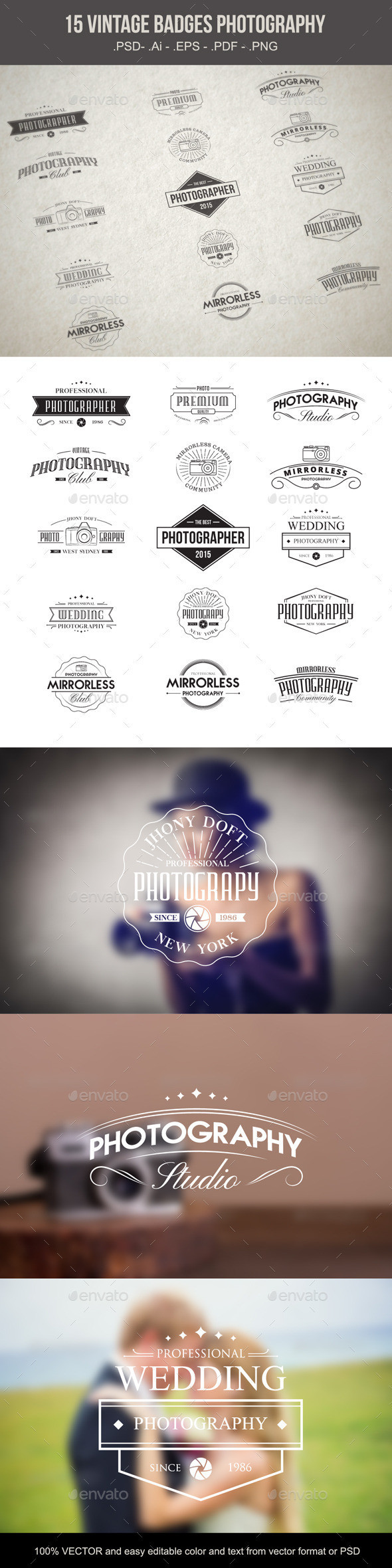 01 vintage badges photography