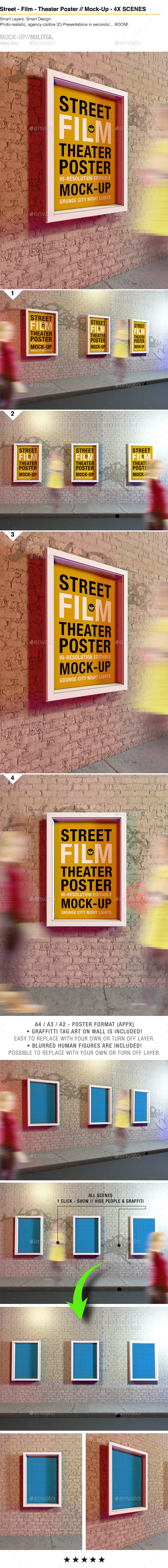 Street film poster theater poster citysites mock up prvw