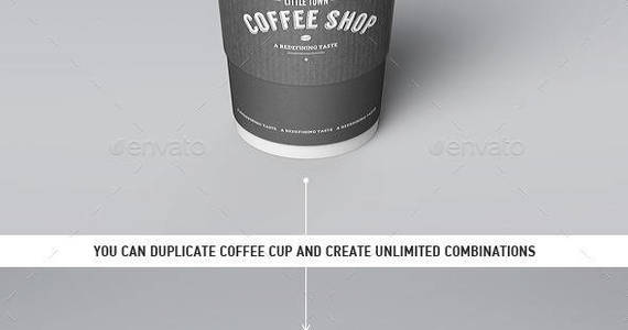 Box coffee cup mockup