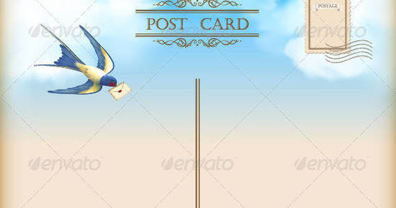 Box bird postcard 590