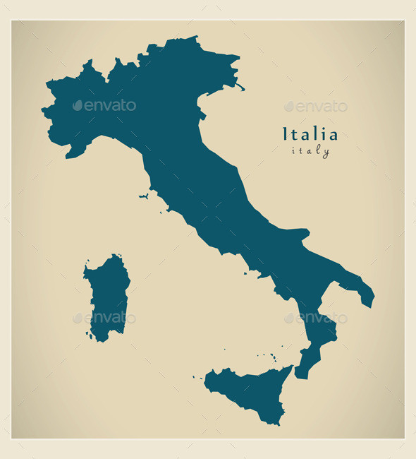 Modern map it italia