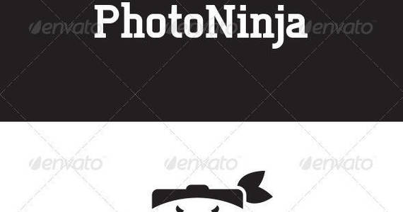 Box photo ninja logo template preview