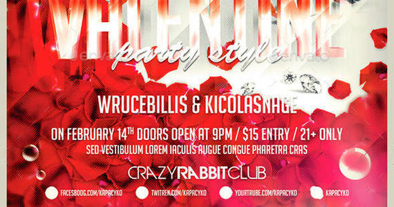 Box contrast party style flyer