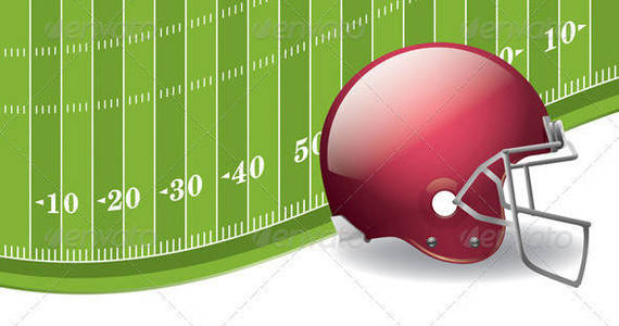 Box football helmet copyspace