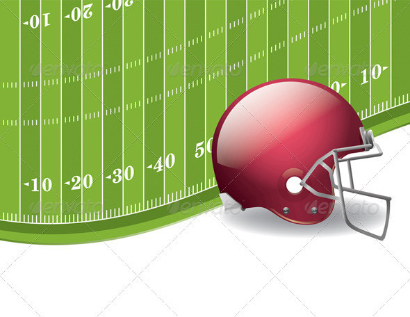 Football helmet copyspace